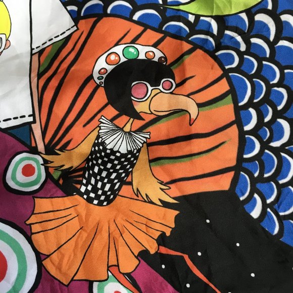 Laurence & Chico Scarf 34" Square Psychedelic - Picture 5 of 9